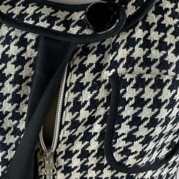 Venus blazer 8 houndstooth 20% wool zip pockets - Picture 5 of 8